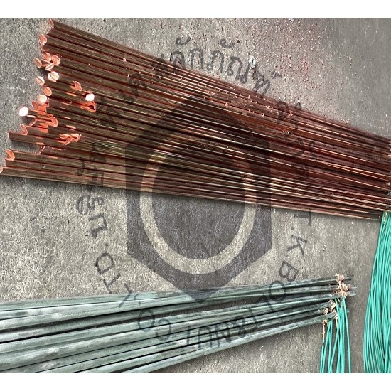 กราวด์หรอด ทองแดง ผลิตกราวด์หรอด ทองแดง  แท่งกราวด์ทองแดงแท้  Ground Rod 